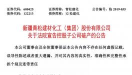 青松建化同意控股子公司申請(qǐng)破產(chǎn)并辦理注銷(xiāo)登記