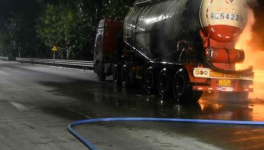 緊急！散裝水泥車起火，救援時突發(fā)爆響！