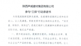 陜西聲威建材集團有限公司參與“三?！毙袆映兄Z書