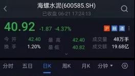 太慘了！海螺水泥1200億沒了！