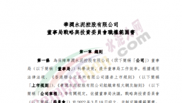 撤銷執(zhí)行委員會(huì)，華潤(rùn)水泥成立戰(zhàn)略與投資委員會(huì)！