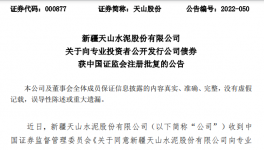 天山水泥公開發(fā)行不超過100億元公司債券！
