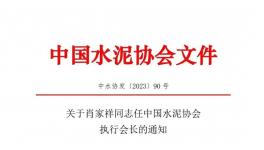 重磅！肖家祥任水泥協(xié)會執(zhí)行會長！